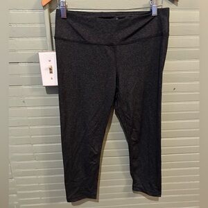 90 Degrees by Reflex Women's Heathered Gray Leggings Size Large